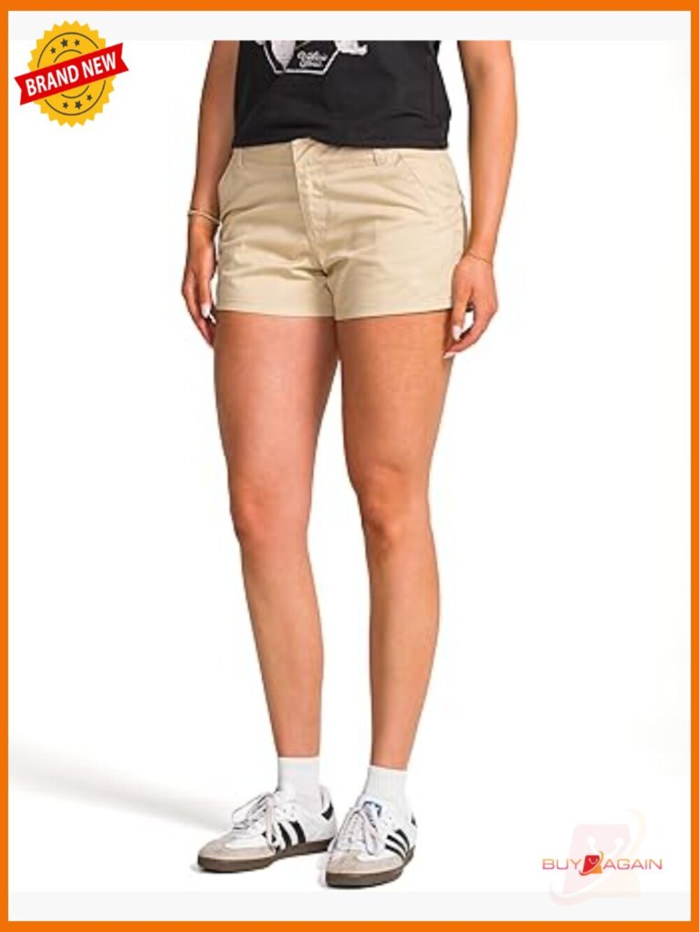 Low-Slung Chino Shorts with Trouser Pockets 3" Inseam